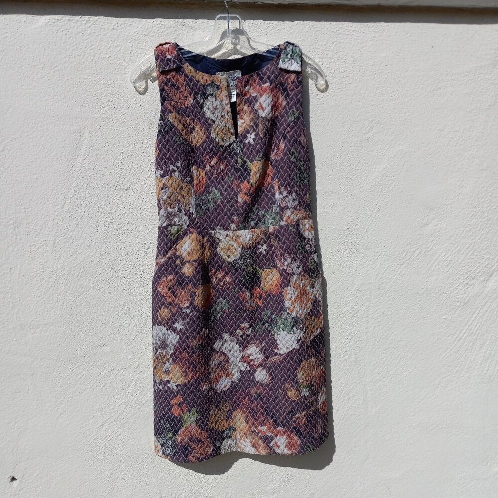Anthro Tabitha Dark Floral Sheath Dress w/ Pockets Size 4 Classic Old Money